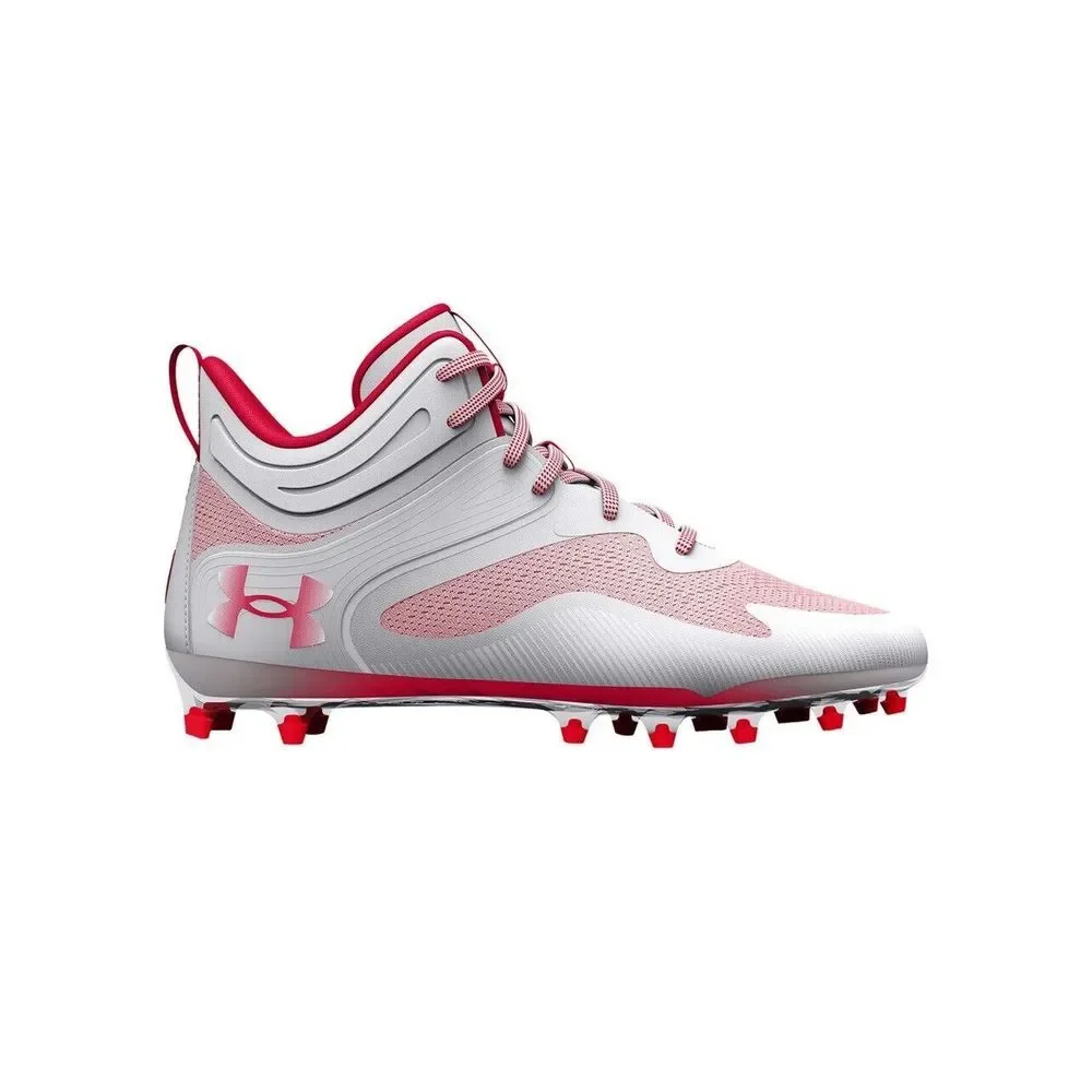 Lacrosse Cleats Under Armour Command‎ MC Mid Red White UA Men's 11.5 3025639-101
